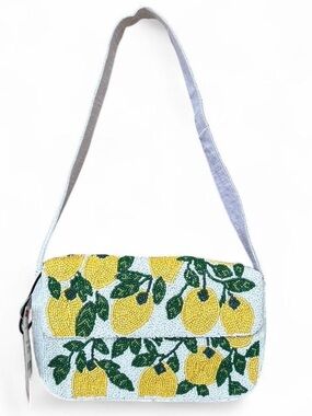 SINCERELY JULES LEMON BEADED SHOULDER BAG